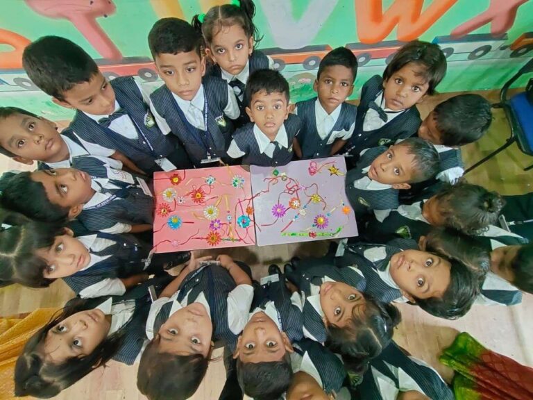 KG I and KG II Students Enthusiastically Celebrate Rakhi Making Competition