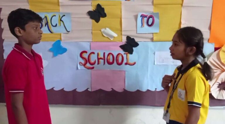 Sanskrit Immersion: Class 4 Students Engage in Dynamic Language Activity